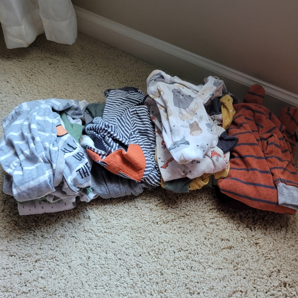 Gerber Kids Pajama Sets - Gray, Orange, White